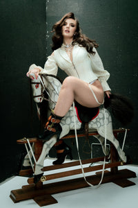 Ivory Corset Top with Front Zip and Long Sleeves