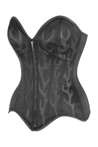 Midnight Inferno Corset – Spark the Night in Black Flames