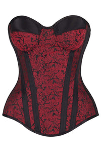 Red & Black Enchanted Brocade Corset