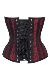 Red & Black Enchanted Brocade Corset