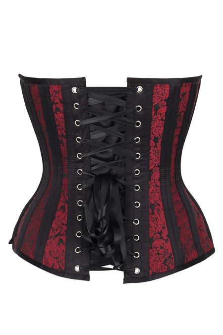 Red & Black Enchanted Brocade Corset