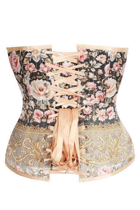 Vintage Rose Baroque Lace-Up Corset
