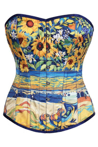 Sunflower Landscape Print Corset