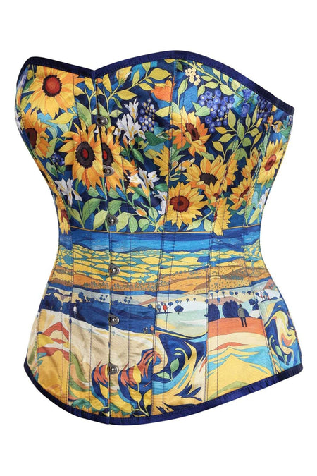 Sunflower Landscape Print Corset