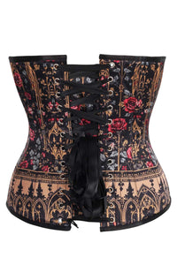 Gothic Rose Cathedral Overbust Corset – Victorian Romance Meets Dark Elegance