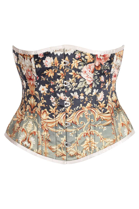 Baroque Garden Underbust Corset – Vintage Floral Elegance