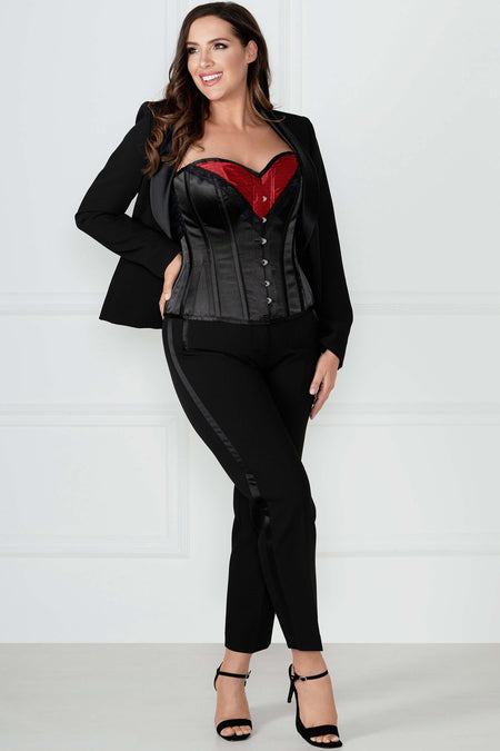 Corset Story GC-1027 Black Red Burlesque Halterneck Corset