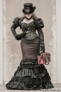 Black Steampunk Corset With Chains