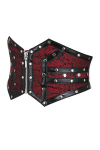Studded Maroon Corset Inspired Belt