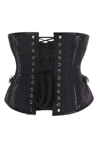Astrologica Black Underbust Corset with Ornate Swing Hooks