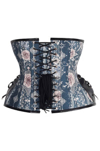 Steampunk Rose Garden Underbust Corset with Swing Hooks