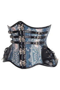 Steampunk Rose Garden Underbust Corset with Swing Hooks