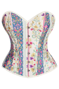 Pastel Baroque Overbust Corset – Garden Carnival