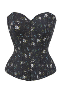 Corset Story WTS601 Ditsy Floral Printed Cotton Overbust Corset