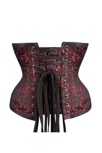 Corset Story MY-088 Red Brocade Underbust Corset With Hip Gores