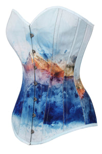 Corset Story MY-609 Misty Mountain Print Longline Overbust Corset