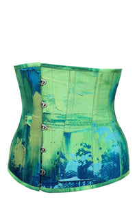 Corset Story MY-626 Green and Blue Colour Blot Underbust Corset