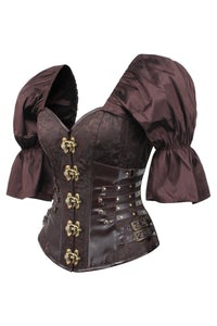 Corset Story WTS228 Steampunk Inspired Overbust with Short Flounce Sleeve